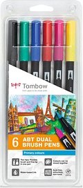 Tombow ABT Dual Brush-Pens farbsortiert, 6 St.
