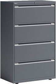 Thumbnail - BISLEY Essentials Hängeregistraturschrank anthrazit 4 Schubladen 80,0 x 47,0 x 130,0 cm