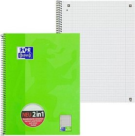 OXFORD Collegeblock Schule liniert und kariert DIN A4 Innen- und Außenrand