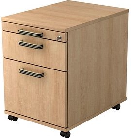 HAMMERBACHER Haziender Rollcontainer eiche 3 Auszüge 42,8 x 58,0 x 59,0 cm