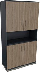 fm Regalschrank Sidney, 4260429769575 lavagrau, eiche natur 100,0 cm 44,2 cm, 1 St.