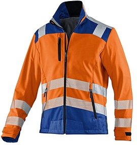 Thumbnail - KÜBLER® unisex Warnjacke REFLECTIQ orange, kornblau Größe XS