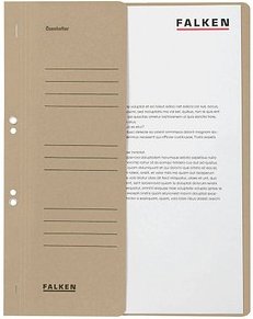 FALKEN Ösenhefter Karton grau DIN A4, halber Deckel, 50 St.