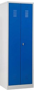 Gürkan Spind lichtgrau, enzianblau 103452, 1 Schließfach 60,0 x 50,0 x 180,0 cm