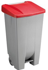 Thumbnail - helit Mülleimer 120,0 l grau, rot, 1 St.