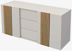 Kerkmann Sideboard Oxford, 13005036 weiß 160,0 x 50,0 x 74,0 cm, 1 St.