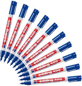 edding 400 Permanentmarker blau 1,0 mm, 10 St.
