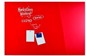Thumbnail - magnetoplan Glas-Magnettafel 150,0 x 100,0 cm intensiv-rot