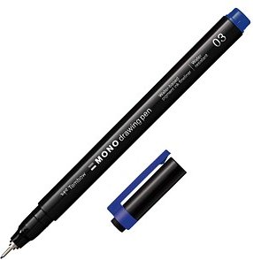 Tombow MONOdrawing Fineliner blau 0,35 mm, 1 St.