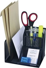 Thumbnail - WEDO Schreibtisch-Organizer Office schwarz Metall 4 Fächer 15,8 x 13,5 x 14,5 cm