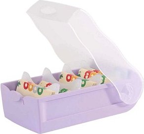 HAN CROCO Karteikasten DIN A8 für 500 Karteikarten pastelllila-transparent mit Deckel