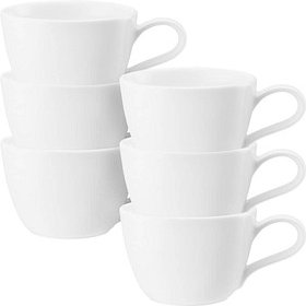 6 Seltmann Weiden Kaffeetassen M5389-Coup weiß 0,19 l