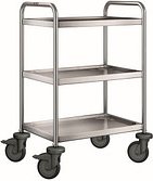 B.PRO Servierwagen SW 6 x 4-3 silber 50,0 x 70,0 x 95,0 cm