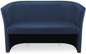 Nowy Styl 2-Sitzer Sofa Club Duo blau beige Leder, 1 St.