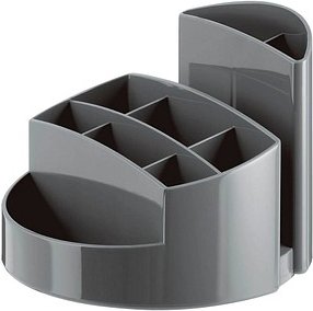Thumbnail - HAN Stiftehalter RONDO dunkelgrau Polystyrol 9 Fächer 14,0 x 14,0 x 10,9 cm