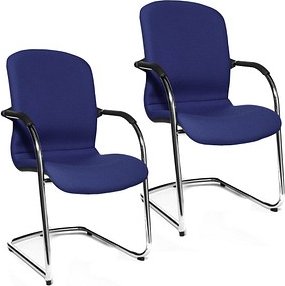 2 Topstar Besucherstühle Open Chair 110 OC690 T38 royalblau Stoff