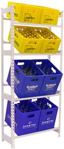 Simonrack Getränkekistenregal SIMONBOTTLE 4 8425437087875 weiß 80,0 x 30,0 x 200,0 cm