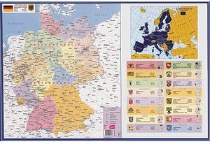 VELOFLEX Schreibtischunterlage Deutschlandkarte Kunststoff 60,0 x 40,0 cm, 1 St.