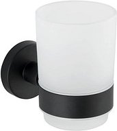 WENKO Zahnputzbecher Uno Bosio schwarz, matt, 1 St.