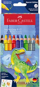 FABER-CASTELL Dino Jumbo Grip Buntstifte farbsortiert, 10 St.