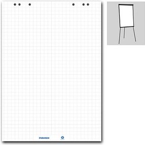 FRANKEN Flipchart-Papier kariert 68,0 x 99,0 cm, 20 Blatt, 5 St.