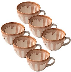 HEART & SOUL Kaffeetassen Perfect Match Oyster braun 0,21 l, 6 St.