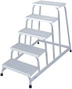 KRAUSE Montagetritt STABILO silber 5 Stufen, H: 140,0 cm
