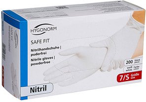 HYGONORM unisex Einmalhandschuhe SAFE FIT weiß Größe S, 200 St.