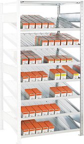 SCHULTE Anbau-Schrägbodenregal 13621-130 silber 130,0 x 80,0 x 200,0 cm