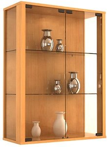 Thumbnail - VCM my home Udina Hängevitrine buche 2 Fachböden