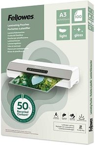 Fellowes Laminierfolien mit 50% recyceltem Anteil glänzend für A3 75-80 micron, 100 St.
