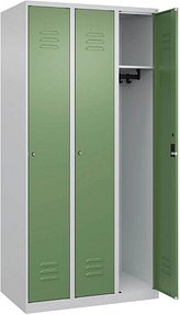 CP Spind Classic Plus lichtgrau, resedagrün 080000-30 S10023, 3 Schließfächer 90,0 x 50,0 x 185,0 cm