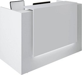 Thumbnail - Quadrifoglio Empfangstheke gerade, weiß 166,0 x 88,0 x 113,0 cm