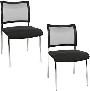 Thumbnail - 2 Topstar Besucherstühle Visit 10 Net NV290 G200 schwarz Stoff