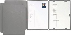 PAGNA Bewerbungsmappen Select DIN A4 grau, 3 St.