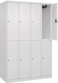 CP Spind Classic Plus verkehrsweiß 080300-40 S10036, 8 Schließfächer 120,0 x 50,0 x 185,0 cm