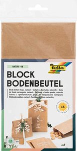 Thumbnail - folia Faltenbeutel M natur braun 12,0 x 21,0 cm, 15 St.