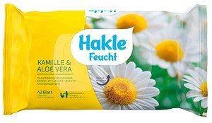 Hakle Feuchtes Toilettenpapier Kamille & Aloe Vera 1-lagig, 42 Tücher
