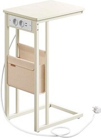 VASAGLE Beistelltisch rechteckig Spanplatte creme 40,0 x 30,0 x 62,0 cm, 1 St.