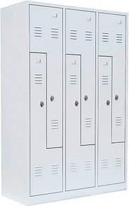 LÜLLMANN Z-Spind signalweiß 525127, 6 Schließfächer 118,5 x 50,0 x 180,0 cm