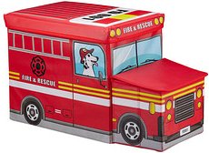 relaxdays Sitztruhe 10025629_543 Feuerwehr Stoff 56,0 cm