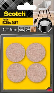 Thumbnail - Scotch EXTRA SOFT Filzgleiter Kunststoff Ø 3,4 cm, 4 St.