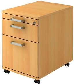 HAMMERBACHER Solid AC20 Rollcontainer buche 3 Auszüge 42,8 x 58,0 x 59,0 cm