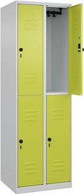 CP Spind Classic Plus clowngrün, lichtgrau 080300-20 S10009, 4 Schließfächer 60,0 x 50,0 x 185,0 cm