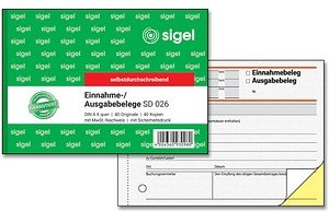 SIGEL Einnahme-/Ausgabebeleg Formularbuch SD026, 1 St.