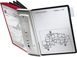 DURABLE Wand-Sichttafelsystem SHERPA® WALL 10 563100 DIN A4 farbsortiert mit 10 St. Sichttafeln, 1 St.
