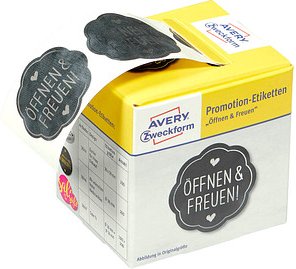 AVERY Zweckform Aufkleber 3845 Öffnen&Freuen, 200 Etiketten