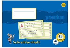 Staufen® Schreiblernheft Premium Lineatur SL FMZ liniert DIN A4 quer ohne Rand, 16 Blatt
