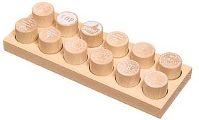 COLOP Woodies Motivstempel-Set Motivation 3,0 x 3,0 cm, 12 St.