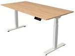 Thumbnail - Kerkmann Move 1 stable elektrisch höhenverstellbarer Schreibtisch eiche hell rechteckig, T-Fuß-Gestell weiß 160,0 x 80,0...